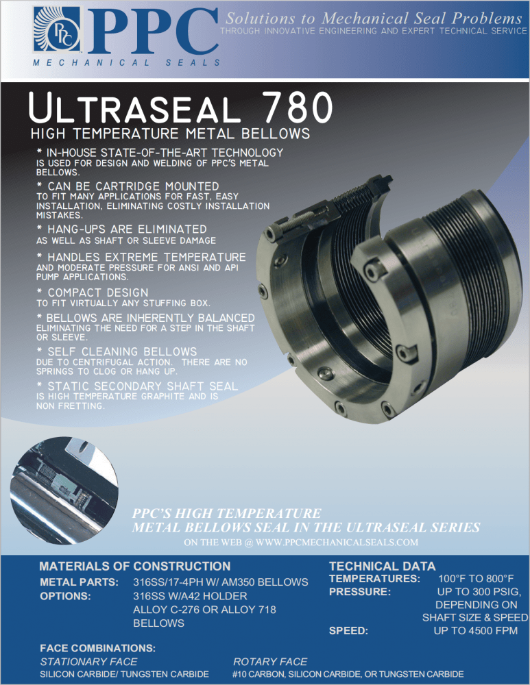 ULTRASeal 780 – PPC Mechanical Seals